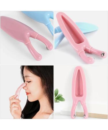 NOLITOY Nose Massager Y Shaped Nose Scraper Face Massaging Tool Skin Relaxing Massager Eyes Facial Gua Sha Massager Pink - Buy Online on GoSupps.com
