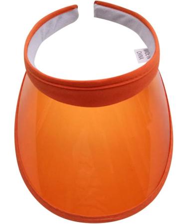 ZZZALL Women & Unisex UV Protection Summer Candy Color Open Top Beach Cap - Transparent PVC Clip-on 10 Colors Available (Pink) - Buy Online on GoSupps.com