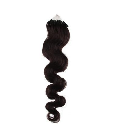 Beauty7 - Special sales - 50 pcs 1g/street curly extensions microring body wave microring extensions real hair wavy remy real hair hair sealing hair sealing -60cm 24 inches -in color #1b black brown 60cm/24 inches #1b black brown