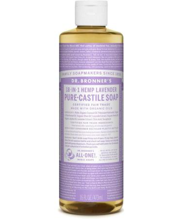 Dr. Bronner's Magic Soap Lavender Pure Castile Liquid Soap - 16 oz Bottle (Pack of 1) - Buy Online on GoSupps.com