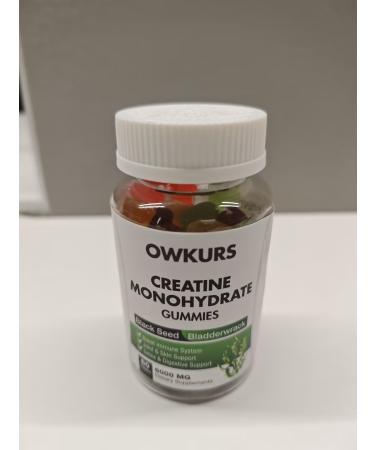 OWKURS Creatine Monohydrate Gummies for Men & Women Dietary Supplements