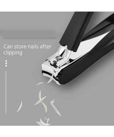 SVAASA Nail Clippers Stainless Steel Nail Toenails Clippers Cutter with Anti-Splash Cover Sharp Trimmer Pedicure Care Professional Nail File - Buy Online on GoSupps.com