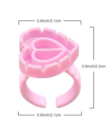 200 Pcs Smart Glue Cups for Eyelash Extensions - Disposable Heart-Shaped Adhesive Holders in Pink | Volume Eyelash Fan Cup - Buy Online on GoSupps.com