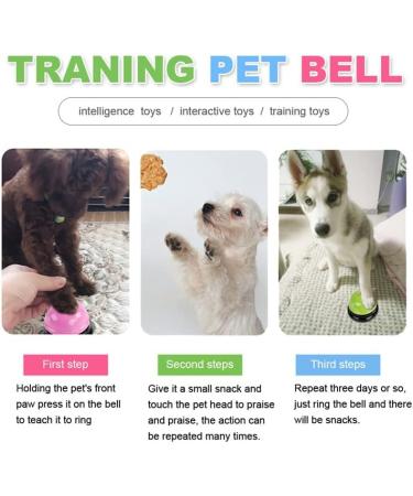 Zingking Pet Training Bells for Dogs & Cats - 2 Pack Potty Training Door Bells | Large Button & Cat Paw Design (Pink & Blue) - Buy Online on GoSupps.com