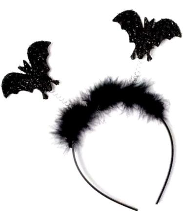 Halloween Black Glitter Bat Headband Boppers Fancy Dress Alice Hair Band for Women Girls by Glitz4Girlz - Buy Online on GoSupps.com