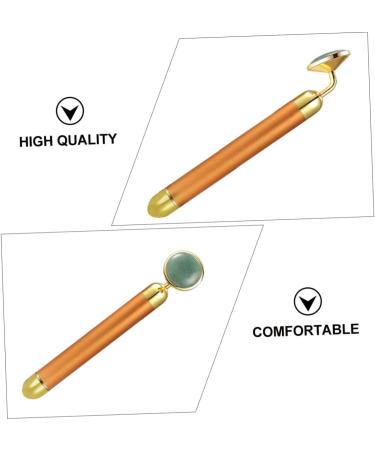 Frcolor Golden Facial Massage Device Set - 2-Piece Electric Jade Vibration Beauty Tools for Skin Care - Buy Online on GoSupps.com