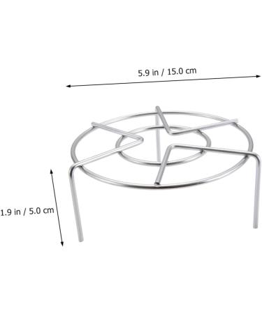 PRETYZOOM 2pcs Stainless Steel Tripod Pan Steam Stand Stove Stand Rack Kitchen Steaming Stand Triangle Shelf - Buy Online on GoSupps.com