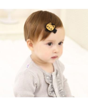 6 PCS Adorable Cat Hair Clips - Glitter Hairpin Barrettes for Baby Girls & Kids | Pink Silver & Gold Set - Buy Online on GoSupps.com