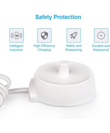 Electric Toothbrush Replacement Charger for Oral B More Safety Compatible with Most Oral B Braun Toothbrush Charger Base Inductive Model 3757 Charger Waterproof IPX7 Portable Travel - Buy Online on GoSupps.com