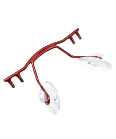 BEGISA glasses nose pads 1 piece metal frame part nose bridge set for rimless glasses red