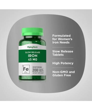 SPEC Slow Release Iron 45mg | 200 Vegetarian Tablets - Buy Online on GoSupps.com
