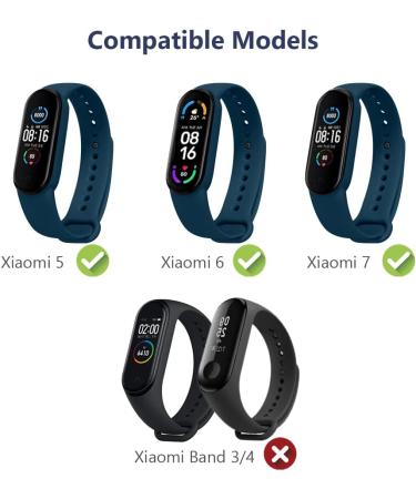 Buy Ainiv Adjustable Fitness Bracelets for Xiaomi Mi Band 3/4/5/6/7/8 - Waterproof Silicone/Nylon/Stainless Steel - 3-Pack in Black/Gray/Blue - Buy Online on GoSupps.com