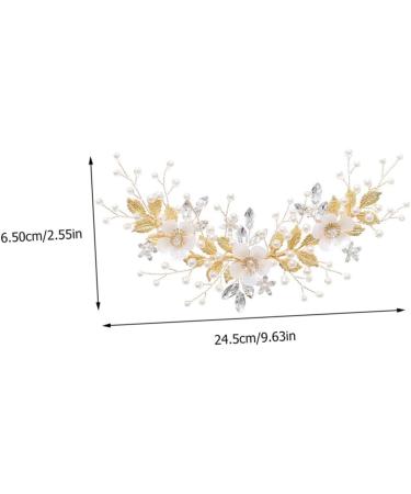 Ipetboom Hair Comb Headdress Rhinestone Pearl Hair Comb Bride White Manual Hair Piece Bridal Hair Clip - Buy Online on GoSupps.com