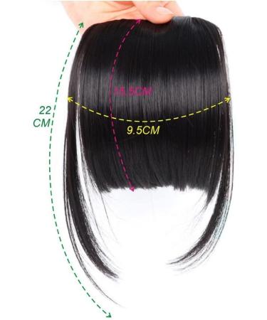 Bangs Hair Clip Fringe Bangs Synthetic Hair Extensions Clip in Bangs 6" Short Straight Hairpiece Thick Natural Front Neat Bangs with Temples for Women Girls Bangs Clip in Hair (Color : 2 Size : 6in 6inches 2 - Buy Online on GoSupps.com