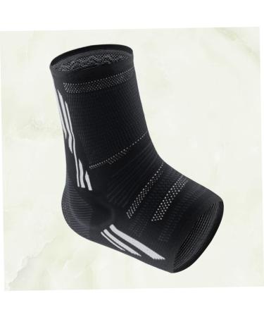FRCOLOR Silicone Ankle Sleeve Socks - Achilles Tendon Support & Arch Braces for Men | Fake Soccer & Football Protective Gear | 24x10cm Black - Buy Online on GoSupps.com