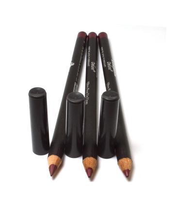 Italia Deluxe 1057 Black Currant Ultra Fine Lip Liner Pencil Set - 3 Pcs + Free Zipper Bag - Buy Online on GoSupps.com