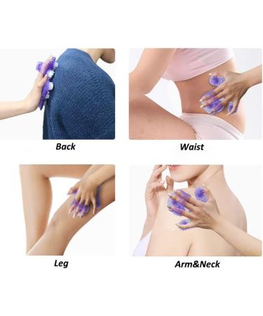 Topwon Palm Shaped Massage Glove - 360-Degree Metal Roller Ball for Cellulite Reduction - Purple - Buy Online on GoSupps.com