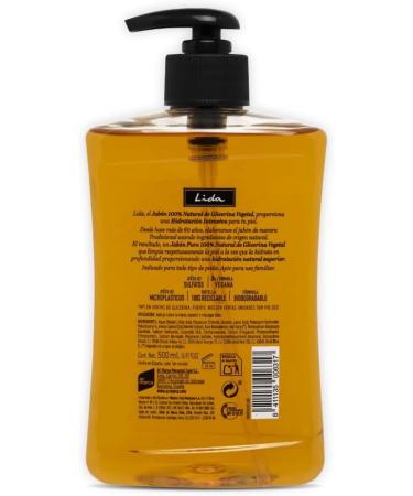 AC MARCA Personal Care Lida Liquid soap 100 natural glycerin hand gel cleans protects and moisturizes all skin types traditional finish 250 ml - Buy Online on GoSupps.com