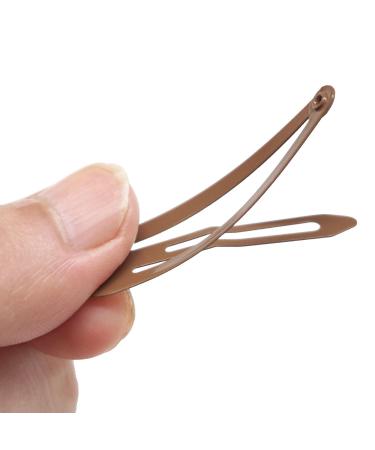 50 Pack Snap Hair Clips 5cm Metal Non-Slip Hair Accessories for Women & Girls Brown - Buy Online on GoSupps.com
