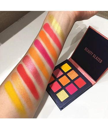 9 Colors Eyeshadow Matte Shimmer Glitter Eye Shadow Palette Natural Waterproof Long Lasting Pigmented Eyeshadow Powder Cosmetics (#G) - Buy Online on GoSupps.com