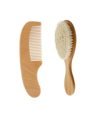 FRCOLOR 1 Set Shampoo Brush Shower Hair Brush Scalp Shampoo Brush Baby Bath Brush Hair Scalp Massager Barber Duster Brush Soft Bristle Head Scrubber Wool  Beech Baby Comb Baby Wool Brush