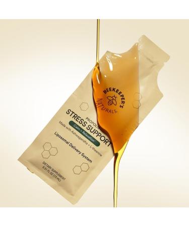 Ashwagandha Liposomal Stress Support by Beekeeper's Naturals 600mg with Propolis L-Theanine Anti-Stress Support for Calm & Relaxation 10ct 10 Count (Pack of 1) - Buy Online on GoSupps.com