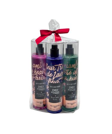 Bath & Body Works EMILY IN PARIS Collection - Champagne in Paris Lavender Luxe Macaron Cloud Fine Fragrance Mist 3-piece bundle with a Red Bow for Holidays - Full Size - Buy Online on GoSupps.com