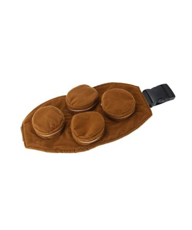 JECOMPRIS 1 set 4pcs pain moxibustion box smokeless moxa checkered back pain size 3 brown