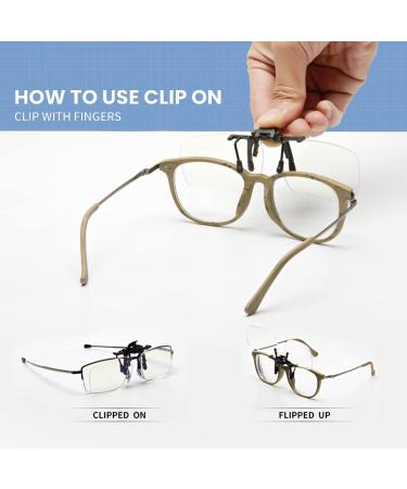 Blue Light Blocking Clip On Reading Glasses 1.0x Magnifiers for Unisex - Buy Online on GoSupps.com