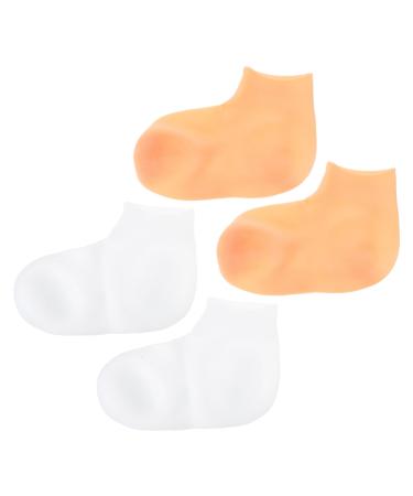 minkissy 10 Pairs Exfoliating Moisturizing Socks Moisturizing Gloves Overnight Cosmetics Socks Foot Spa Socks Spa Socks for Dry Feet Foot Care Socks Gel Socks Dedicated Torn Socks Girl Sebs