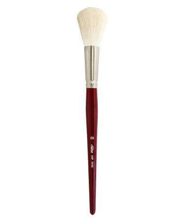 Silver Brush Limited 5518S Silver Mop White Round Paintbrush, Oil, Acrylic, and Watercolor Brush, Short Handle, Size 20 Size - 20 White Round