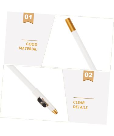 Hemoton 12pcs Eyebrow Pencil Sharpener Brow Pencil for Makeup Wood Brow Pencil Eyeliner Pencil Wooden White - Buy Online on GoSupps.com
