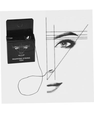 Beatifufu Eyebrow Ink Make up Kit Thread Kit Eyebrow Mapper Tool Premium Eyebrow Corrector Wire Box Cosmetic 4.6x1.8x7.5cm Black - Buy Online on GoSupps.com