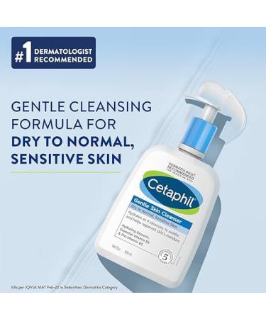 Gentle Skin Cleanser for Dry Normal & Sensitive Skin | 500ml Hydrating Face Wash with Niacinamide & Vitamin B5 - International Shipping Available - Buy Online on GoSupps.com