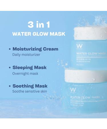 Water Glow Mask 3.52 fl Oz | Overnight Hydrating Facial Cream | Moisturizing Kbeauty Deep Hydration for Soothing Skin Redness - Buy Online on GoSupps.com
