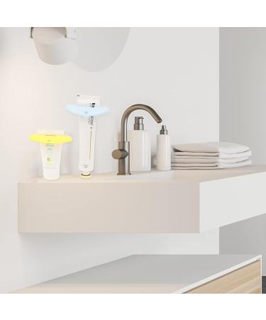 4 Pack Toothpaste Tube Squeezer Dispenser - White Pink Yellow Blue Colors - Squeeze Roll Tool - Buy Online on GoSupps.com