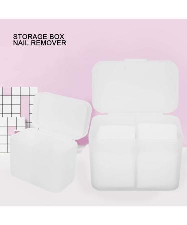  Stylebest 2-Grid Nail Art Storage Box Organizer Container with Transparent Lid for Nail Polish Remover Pads Beads Beauty Salon - Buy Online on GoSupps.com