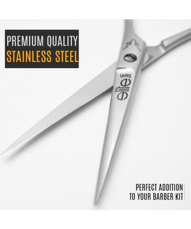 Elite Unity 6.5 Inch Hair Cutting Scissors Barber Shears - Professional Razor Edge Sharp Scissors for Barber Kit, Haircut, Trimming Men/Women - Salon & Home Use - Buy Online on GoSupps.com