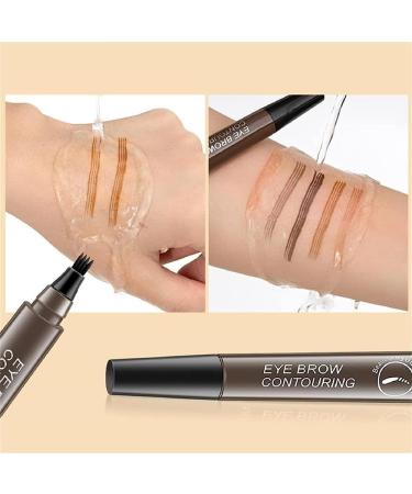 Suake Eyebrow Contouring Pen ChordBeaux 4 Tipped Precision Brow Pen Waterproof Sweat-proof and Non-smudging Four-pronged Eyebrow Pencil (Dark brow & Red brown) - Buy Online on GoSupps.com