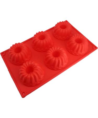 Zerodeko Doughnuts 3pcs 6 Mould for DIY Dessert Cake Mold Cake Baking Mold Cake Making Shape Silicone Bake Baking Mould Small Baking Utensils DIY Cake Mold mediumx3pcs Redx3pcs - Buy Online on GoSupps.com