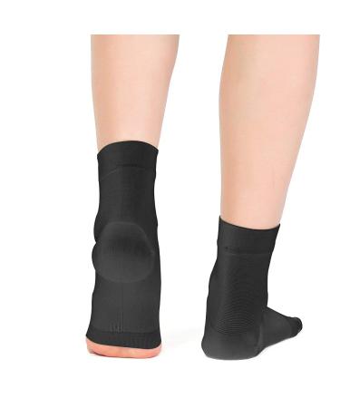 eYotto Compression Ankle Support Sleeve - XL, Black - Stabilize Ligaments, Relieve Pain, Swelling, Arthritis - Breathable Wrap for Sports & Injury Recovery - Buy Online on GoSupps.com