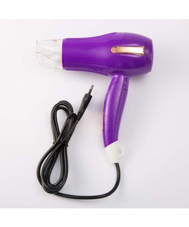 Powerful Hairdryer Travel Hair Dryer Foldable Lightweight Blow Dryer Fast Drying Hair Dryer 1000W with 3 Temperatures DC Motor Overheating Protection Function for Travel and Family Purple Small Gift - Buy Online on GoSupps.com