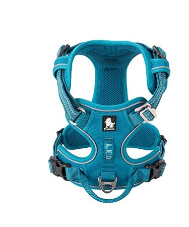 Truelove no pull dog harness reflective dog harness for dogs adjustable soft padded pet vest with simple operating handle TLH56512 XS Blue