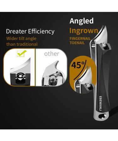 Buy Ingrown Nail Clippers - Stainless Steel Toe & Fingernail Clippers for Seniors Men & Women | Curved Blade Design for Easy Use - Buy Online on GoSupps.com