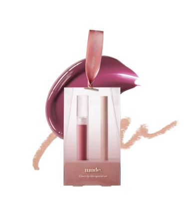 Mude Glac Lip Tint 09 Plum Tea & Lip Liner Gift Set - Perfect for Plump Lips | International Shipping Available - Buy Online on GoSupps.com