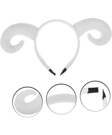 Gogogmee Sheep Horn Headband Head Band Halloween Decor Animal Headdress Halloween Hair Accessory Horn Hairband Funny Hairband Sheep Horn Hair Hoops Hair Decor Photo Prop Cotton White One Size White - Buy Online on GoSupps.com