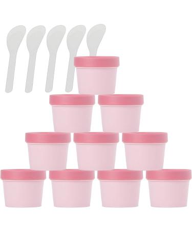 empty jars with lids cosmetic jar B0CKBRDC1B12 PC Empty 50ml Pink Facial Mask Wide Mouth Plastic Jars 50g Leakproof Cosmetic Pot Container with Lids with 6 PC Spatula (Color : Roze Size : 100ml) (C