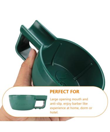 Lurrose Soap Shaving Cream Bowl with Handle - Hairdressing Razor Container for Effortless Cleaning & Shaving - Buy Online on GoSupps.com