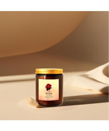 Rose Scented Candle - Soy Wax Aromatherapy with Crystals & Rose Petals | Perfect Stress Relief Gift for Women - Ideal for Birthdays & Anniversaries - Buy Online on GoSupps.com