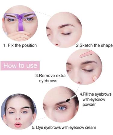 Amariver Eyebrow Stencils Kit - 8 Reusable Styles with Handle and Strap - Buy Online on GoSupps.com